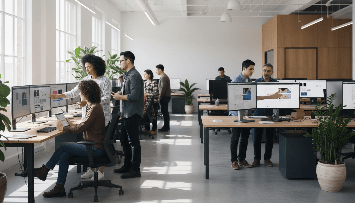 Operion Global Inc team collaborating on staffing strategy